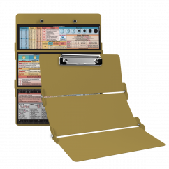 WhiteCoat Clipboard® Trifold - Tactical Brown Nursing Edition